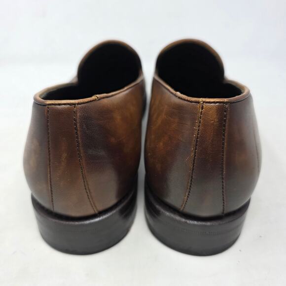 Alton Lane Brown Leather Loafers Men 9.5 Slip On Dress Shoes - Picture 5 of 8